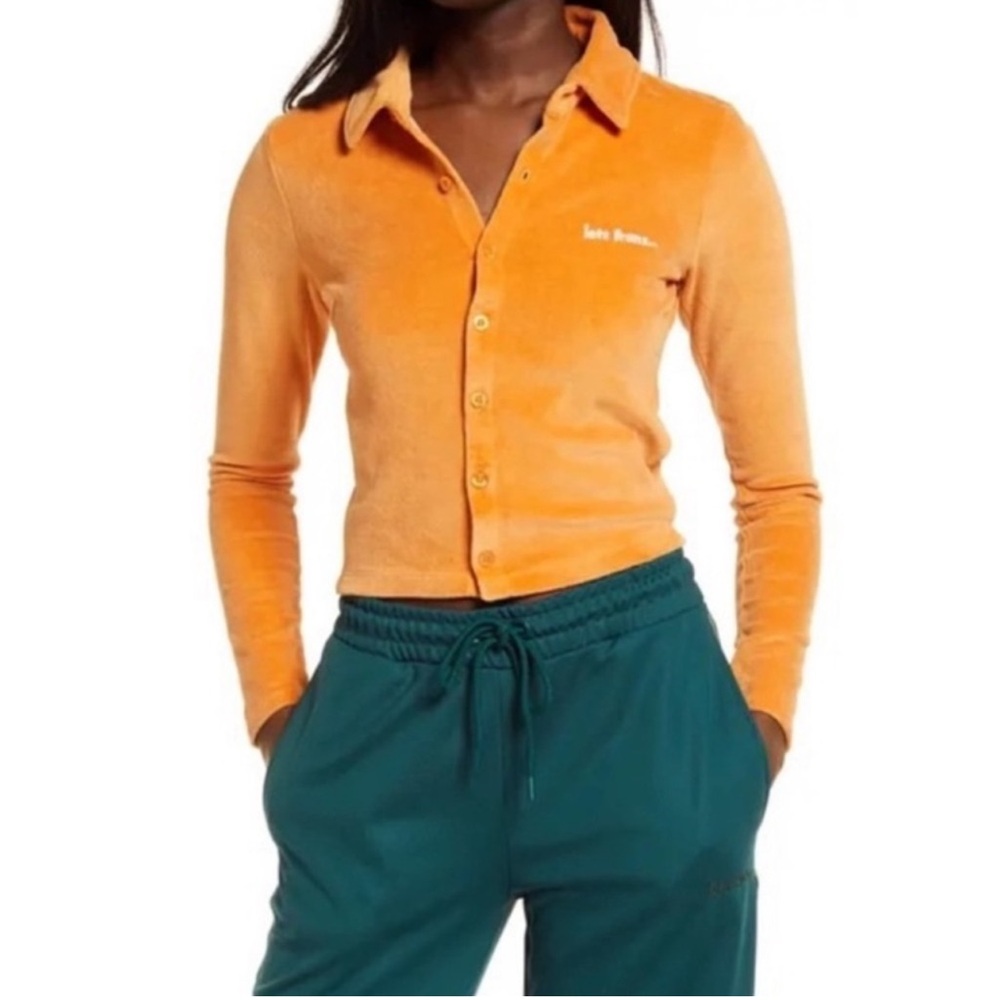 NWT Urban Outfitters x iets frans Velour Button Down Top Size X-Small